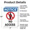 Signmission No Access OSHA Notice Sign, Aluminum, 7in W x 10in L, 2PK OS-2PACK-NS-A-710-V-14344 - alternate 2